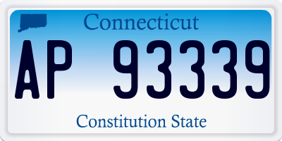 CT license plate AP93339