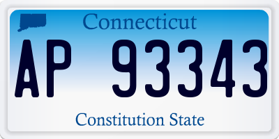 CT license plate AP93343
