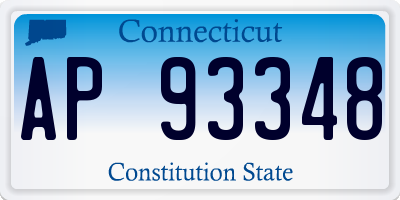 CT license plate AP93348