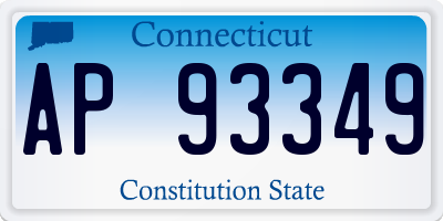 CT license plate AP93349