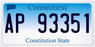 CT license plate AP93351