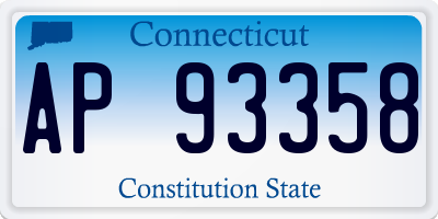 CT license plate AP93358