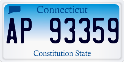 CT license plate AP93359