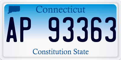 CT license plate AP93363