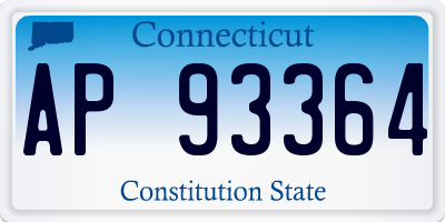 CT license plate AP93364