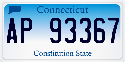 CT license plate AP93367