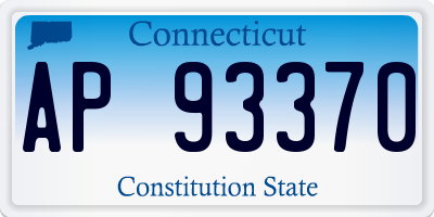 CT license plate AP93370