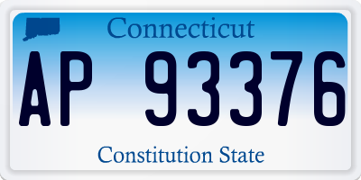 CT license plate AP93376