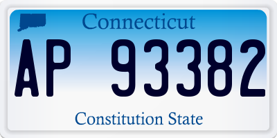CT license plate AP93382