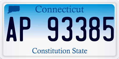 CT license plate AP93385