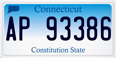 CT license plate AP93386