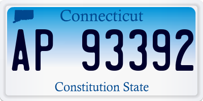 CT license plate AP93392