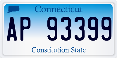 CT license plate AP93399