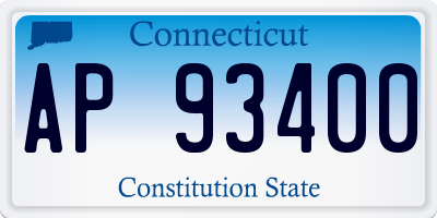 CT license plate AP93400