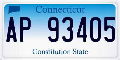 CT license plate AP93405