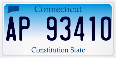 CT license plate AP93410