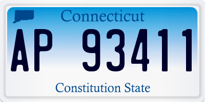 CT license plate AP93411