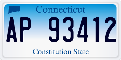 CT license plate AP93412