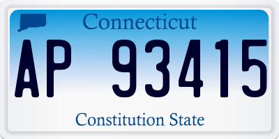 CT license plate AP93415