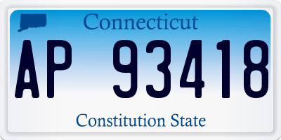 CT license plate AP93418