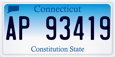 CT license plate AP93419