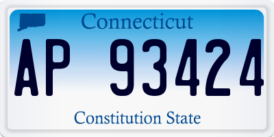 CT license plate AP93424
