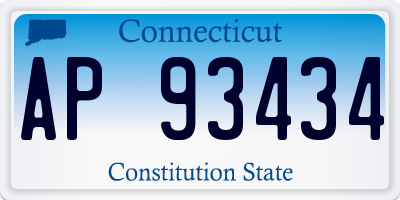 CT license plate AP93434