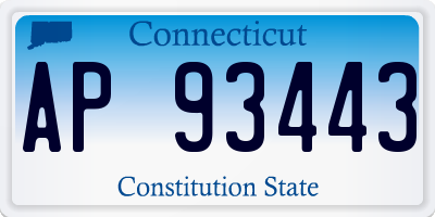 CT license plate AP93443