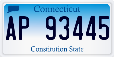 CT license plate AP93445