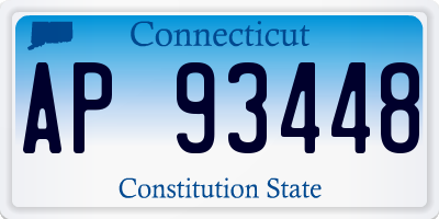 CT license plate AP93448