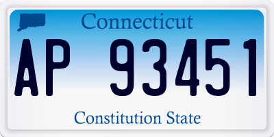 CT license plate AP93451
