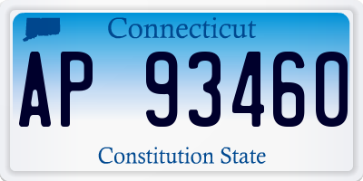 CT license plate AP93460