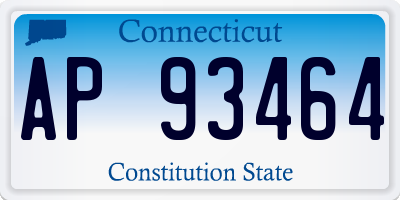 CT license plate AP93464