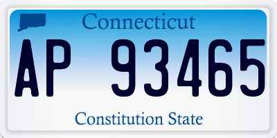 CT license plate AP93465