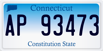 CT license plate AP93473