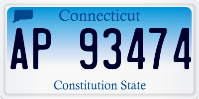 CT license plate AP93474