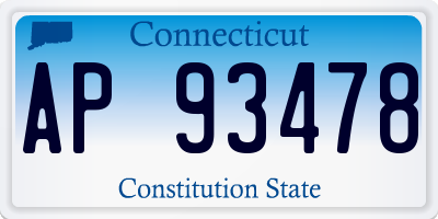 CT license plate AP93478