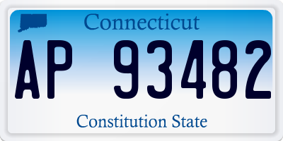 CT license plate AP93482