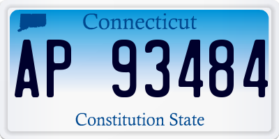 CT license plate AP93484