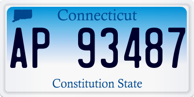 CT license plate AP93487
