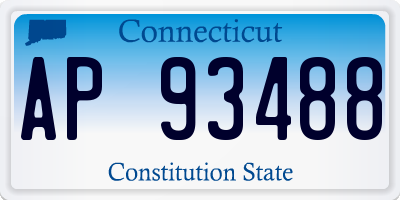 CT license plate AP93488