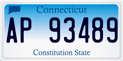 CT license plate AP93489