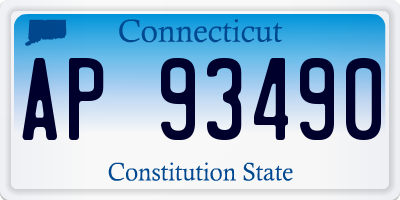 CT license plate AP93490