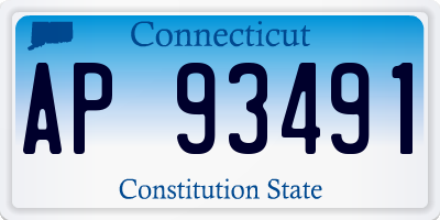 CT license plate AP93491