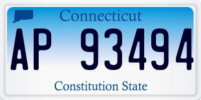 CT license plate AP93494