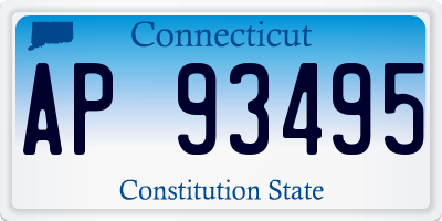CT license plate AP93495