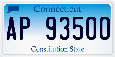 CT license plate AP93500