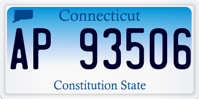 CT license plate AP93506