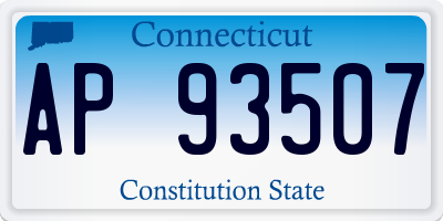 CT license plate AP93507