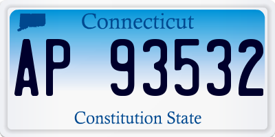 CT license plate AP93532